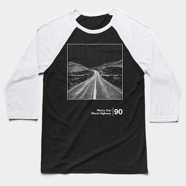 Ghost Highway - Minimalist Style Graphic Design Baseball T-Shirt by saudade